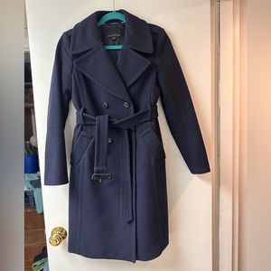 Mario Bellucci for Banana Republic XS Navy Wool Coat